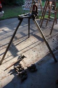 Vintage Ridgid Pipe Threader Stand with Accessories
