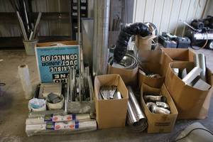 lot 86 image: Assorted HVAC Ductwork Connectors, Elbows, and Flex Ducting