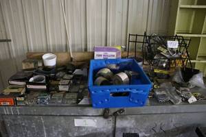 lot 94 image: Large Lot of Hardware Supplies Screws Tape Fasteners and Accessories