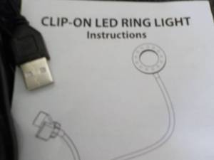 lot 90 image: Clip On LED Ring Light...