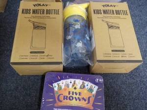 lot 115 image: 2 Yolay Kids Water Bottles and Five...