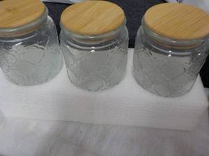 lot 152 image: 3 qt Jars with Covers...