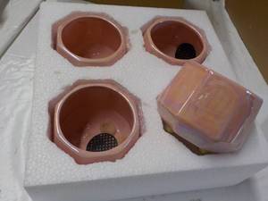 lot 179 image: Set of 4 Ceramic Pots 4 tall...