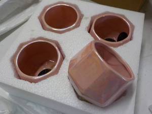 lot 180 image: Set of 4 Ceramic Pots 4 tall...