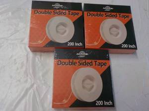 lot 233 image: 3 rolls 200 inch Double Sided Tape...