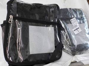 lot 250 image: 2 Clear Backpacks- stadium approved...