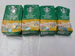 lot 293 image: 4 Starbucks Decaf Veranda Blend Cof...