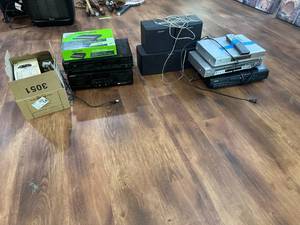 lot 26 image: Large Audio Equipment Lot - Speakers, DVD player - Pioneer & Sony