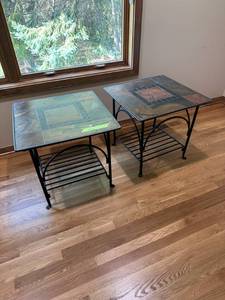 lot 43 image: 2 Stone End Tables