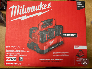 Milwaukee M18 18V Lithium-Ion PACKOUT 6-Port Rapid Charger BRAND NEW 48-59-1809 MSRP $249