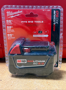 Milwaukee M18 18-Volt 5.0 Ah Lithium-Ion XC Extended Capacity Battery Pack BRAND NEW 48-11-1859 MSRP $169