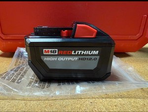 lot 6 image: Milwaukee M18 18-Volt Lithium-Ion High Output 12. 0Ah Battery Pack BRAND NEW 48-11-1812 MSRP $249