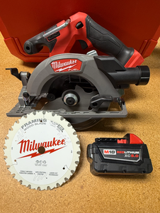 lot 20 image: M18 FUEL 18V Lithium-Ion Brushless Cordless 6-12 Circular Saw Kit with 5.0 Battery and Blade BRAND NEW MSRP $398