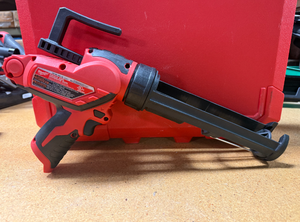 lot 22 image: Milwaukee M12 12V Lithium-Ion Cordless 10 oz. Adhesive and Caulk Gun BRAND NEW 2441-20 MSRP $179
