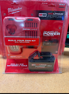 lot 32 image: M18 18-Volt Lithium-Ion REDLITHIUM FORGE Kit with 8.0Ah Battery and Rapid Charger BRAND NEW 48-59-1881 MSRP $299