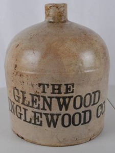 lot 196 image: Antique Glenwood Inglewood Co. Stoneware Jug 12 in.