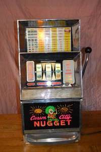 lot 223 image: Vintage Carson City Nugget Bally 5-Cent Machine in Working Condition