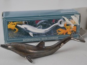 lot 228 image: International Silver Co Dolphin Silverplate Bottle Opener