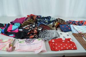 lot 280 image: Vintage and Modern Scarf Lot - Mixed Patterns and Brands
