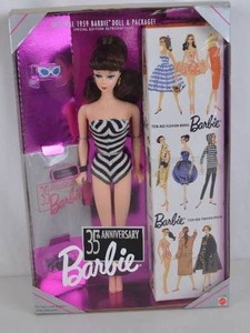 lot 329 image: Barbie 35th Anniversary 1959 Reproduction Doll in Box (1993 Mattel)