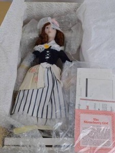 lot 345 image: Franklin Mint The Strawberry Girl Collector Doll with Box and COA