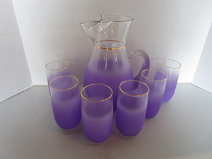 Vintage Blendo purple frosted pitch...