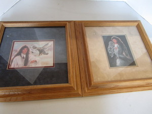 lot 26 image: Maija prints with owl & falcon...