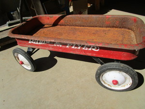 lot 37 image: Vintage Radio Flyer wagon...