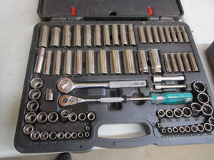 lot 55 image: Socket set 14 and 38 drive in c...