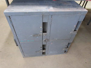 lot 66 image: Locker unit, 4 cubbies, 24W x 15D...