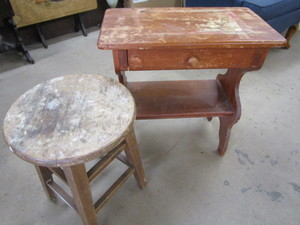 lot 77 image: Occasional table with drawer 22 x ...