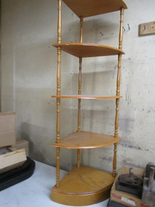 lot 79 image: Corner shelf, 82H...