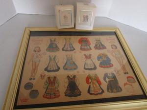 lot 139 image: Norway framed paper dolls & regiona...