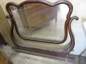 lot 145 image: Antique mirror for dresser - harp s...