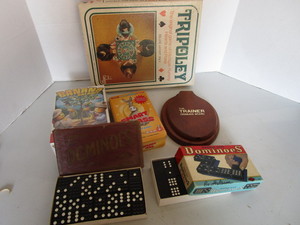 lot 147 image: Games, 2 Dominos - one older, Cribb...