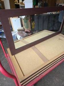 lot 14 image: 4- 32x72 Wood Framed Mirrors (Heavy Duty) WCart