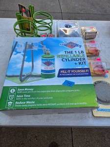 lot 74 image: Propane Flameking 1 LB Tank Refilling Kit