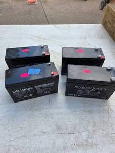 lot 76 image: Universal 12 Volt Batteries UB1290 9AH (UNUSED)