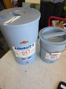 lot 161 image: 2 Aero Bait Buckets (UNUSED)