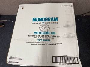 lot 17 image: 1000 Monogram White Dome Lids