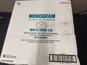 lot 18 image: 1000 Monogram White Dome Lids