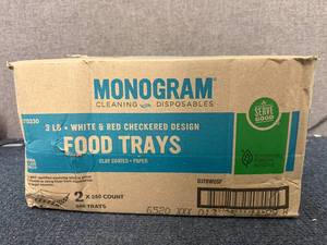 lot 34 image: 500 Monogram Food Trays