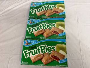 lot 131 image: 3 Boxes of Drakes Apple Fruit Pies