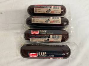 lot 158 image: 4 Klements Beef Summer Sausage
