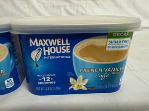 lot 167 image: 4 Packs of Maxwell House French Vanilla Sweetener