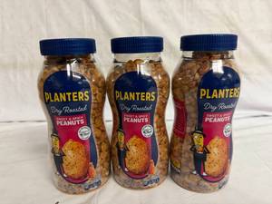 lot 198 image: 3 Jars of Planters Sweet and Spicy Peanuts
