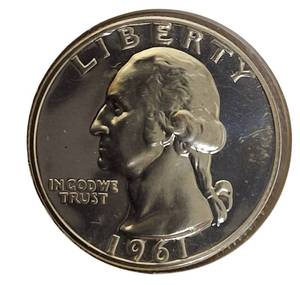 lot 5 image: 1961-P    Gem Proof Washington Quarter   BU Condition
