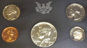 lot 34 image: 1970 Proof Set, San Francisco Mint (S), includes nice silver coins.