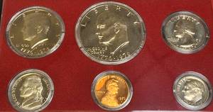 The 1975 Proof Set is special because it has coins from two years. The Drummer Boy coin was only made in 1976!