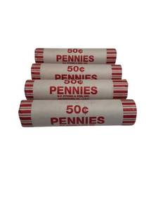 lot 59 image: Lincoln Wheat Pennies - a variety of years in four rolls - 200 count